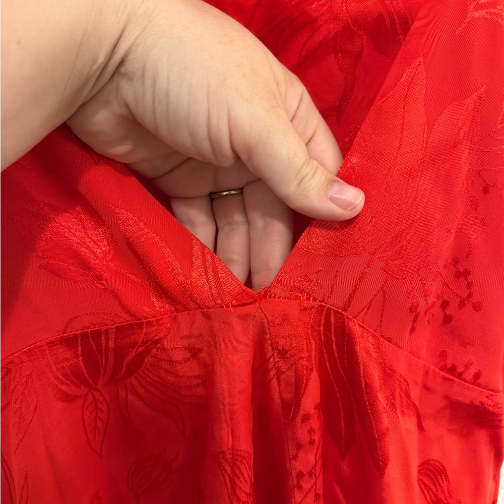 For Love and Lemons Cocktail Dress Red Floral Size Medium - Picture 7 of 8